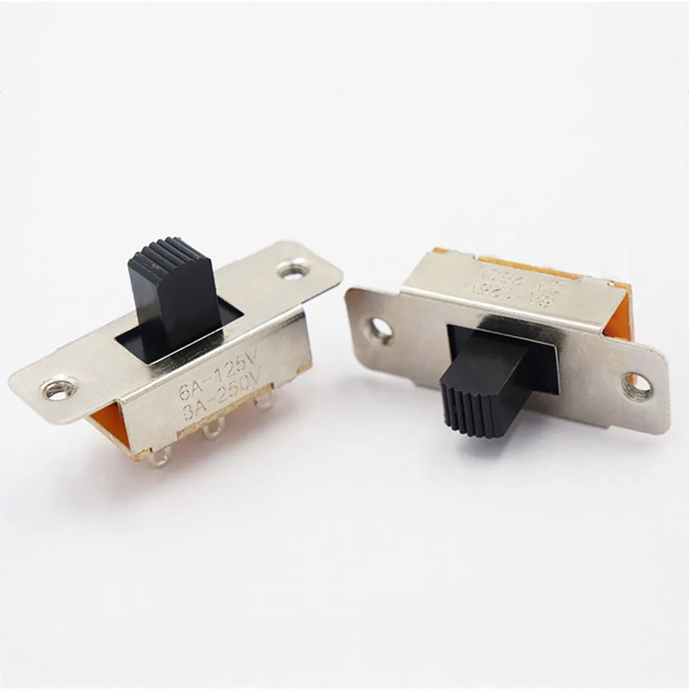 10 шт. ВКЛ-ВЫКЛ 3 положения 2P3T панель слайд переключатель Панель Крепление