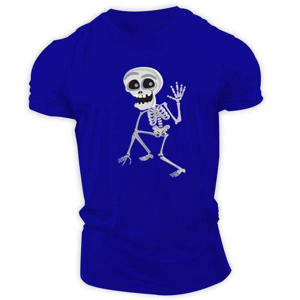 

Skull Oversized Men's Clothes Male 2022 New Hip-Hop Style Summer Fashion Casual Loose Round Neck Short-Sleeved Top Sport T-Shirt