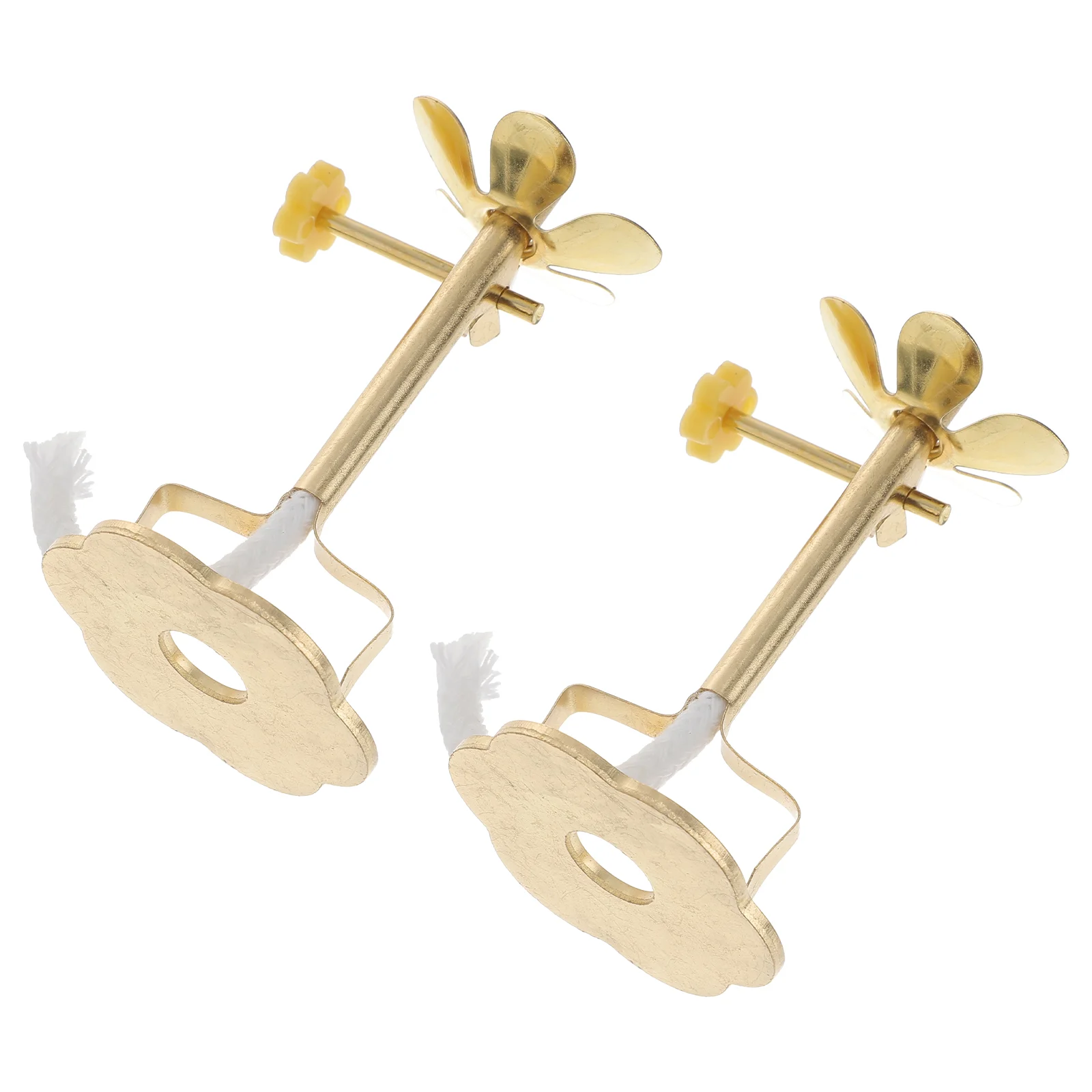 

2 Pcs Tapered Candles Lamp Holder Home Ornament Decorative Wick Cotton Thread Hall Supply Supplies Telescopic