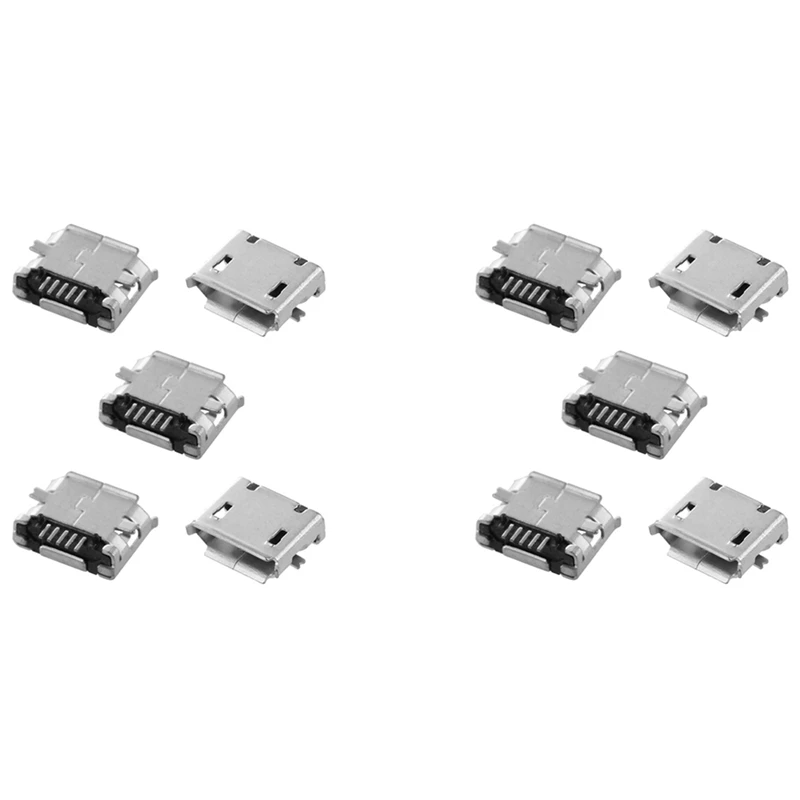 

10 шт. USB Micro-Type-B 5Pin Женский Разъем внешнее крепление