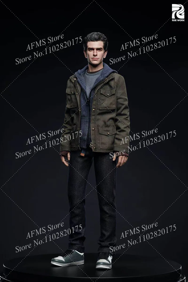 Фото ‌ Коллекционная фигурка Rise Work RW03 в масштабе 1/6: Человек-паук Гарфилд в худи ‌   Кроссовки ‌   Джинсы ‌   Комплект рабочей одежды ‌   Подходит для 12-дюймовых экшн-камер F №4