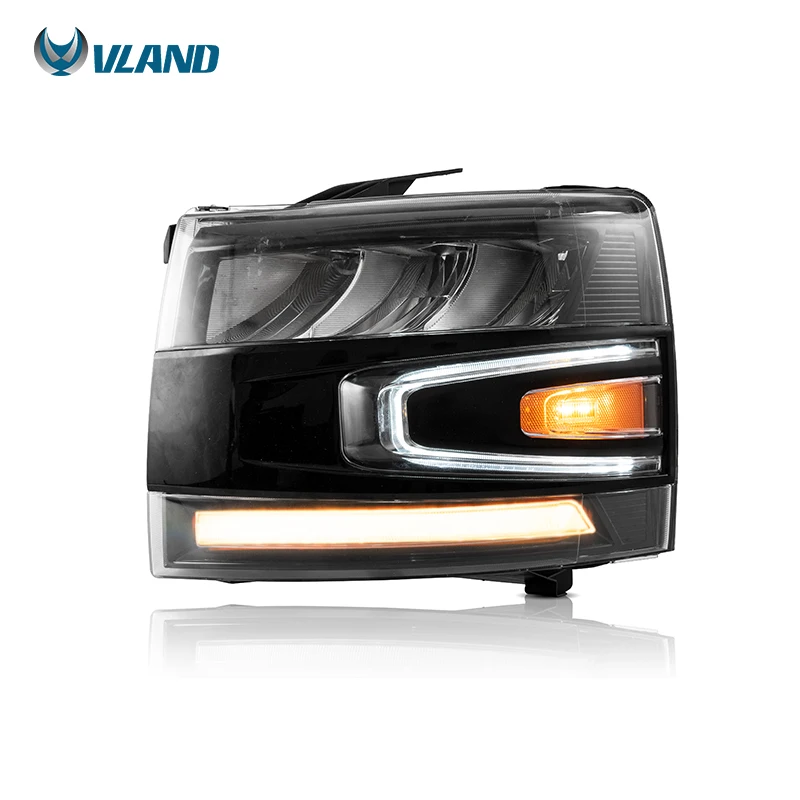

VLAND Full LED Headlights Car Head Light Assembly 2007 2008-2012 2013 Front Lamp 1500 HD 2500HD 3500HD For Chevrolet Silverado