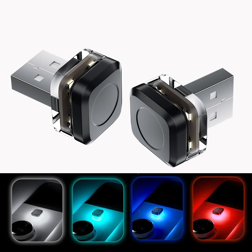 Мини-USB светодиодный автомобильный светильник интерьерный атмосферный