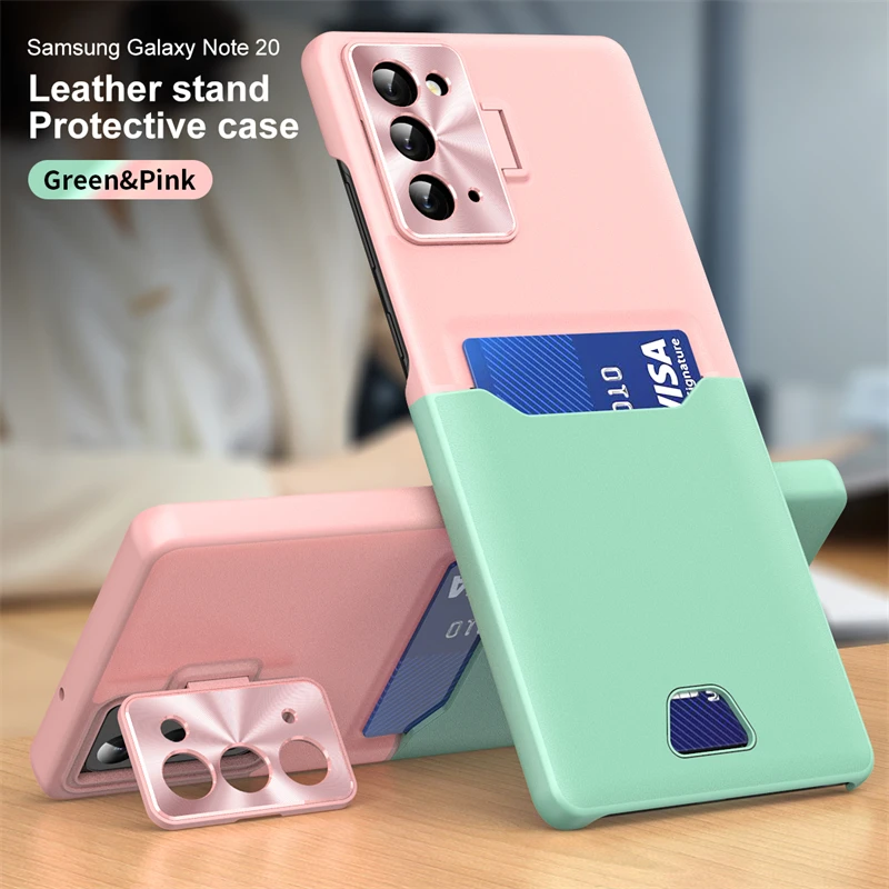 

Кожаный защитный чехол с подставкой для Samsung Note 20, Ультратонкий чехол с карманом для карт, защитный чехол для телефона с камерой для Galaxy Note 20