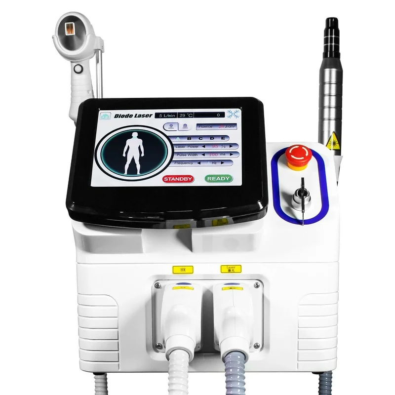 

Pico Laser + Diode Laser Machine Picosecond Tattoo Removal 808nm Hair Removal Skin Rejuvenation Freckle Pigment Treatment