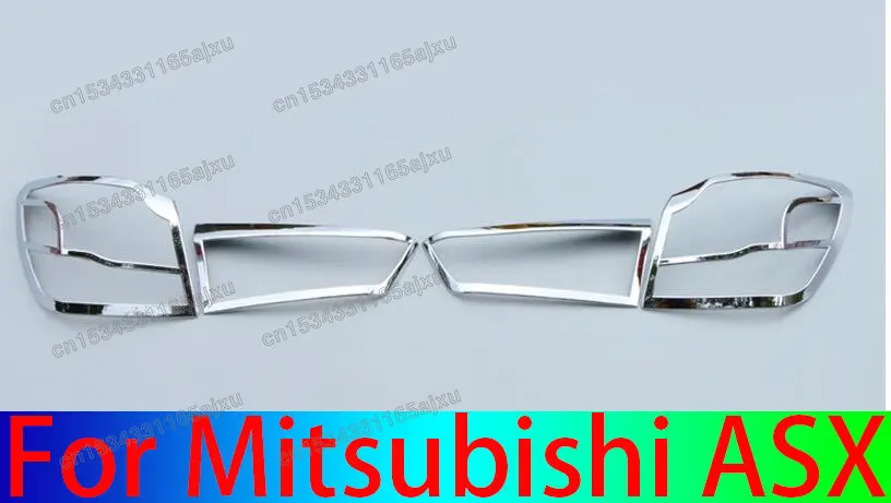 

Rear Tail Back Light Lamp Detector Frame Stick Styling ABS Chrome Cover Trim Accessories 4pcs 2013 2014 2015 for Mitsubishi ASX
