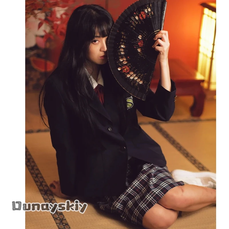 Фото Костюм для косплея Bill Gogo Yubari: школьная форма, аниме, готика, лолита, готический кот, с вырезом халтер, темный, новый №1