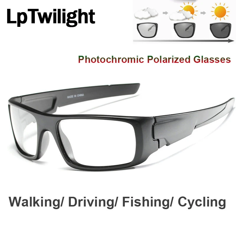 

2022 Photochromic Sunglasses Men Car Driving Goggles Polarized Sun Glasses Outdoor Sports Chameleon Discoloration Sunglasses