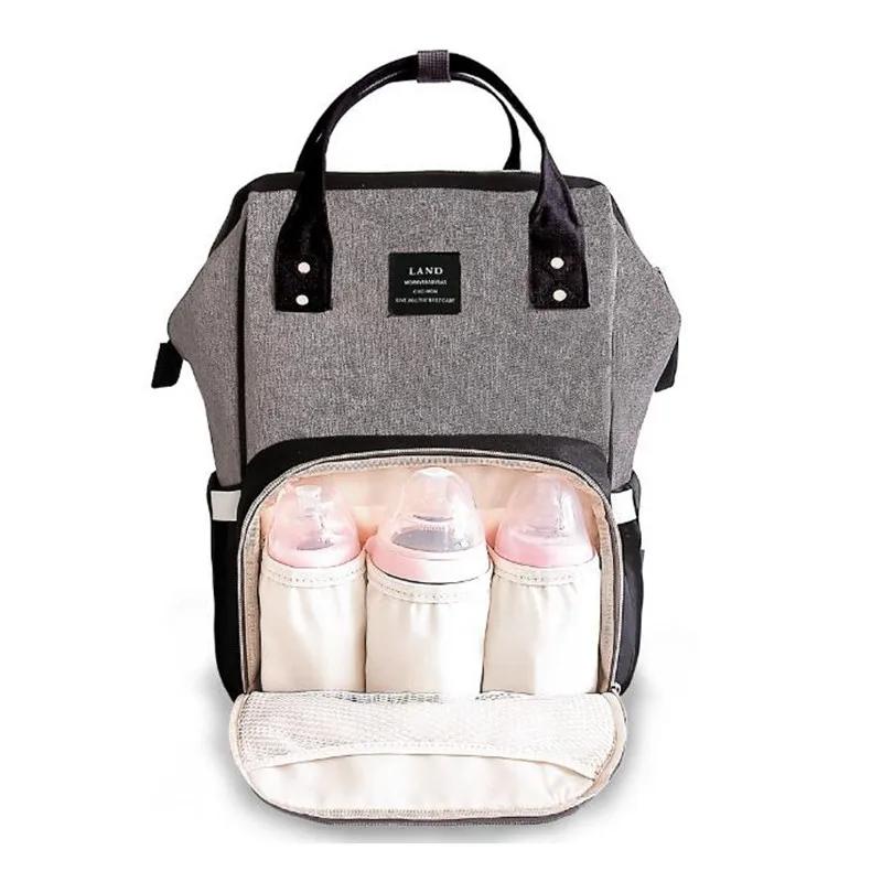 LAND Mummy Diaper Bag Backpack Large Capacity Baby Bag Nappy Travel Backpack Multifunctional Mummy Backpack Bag