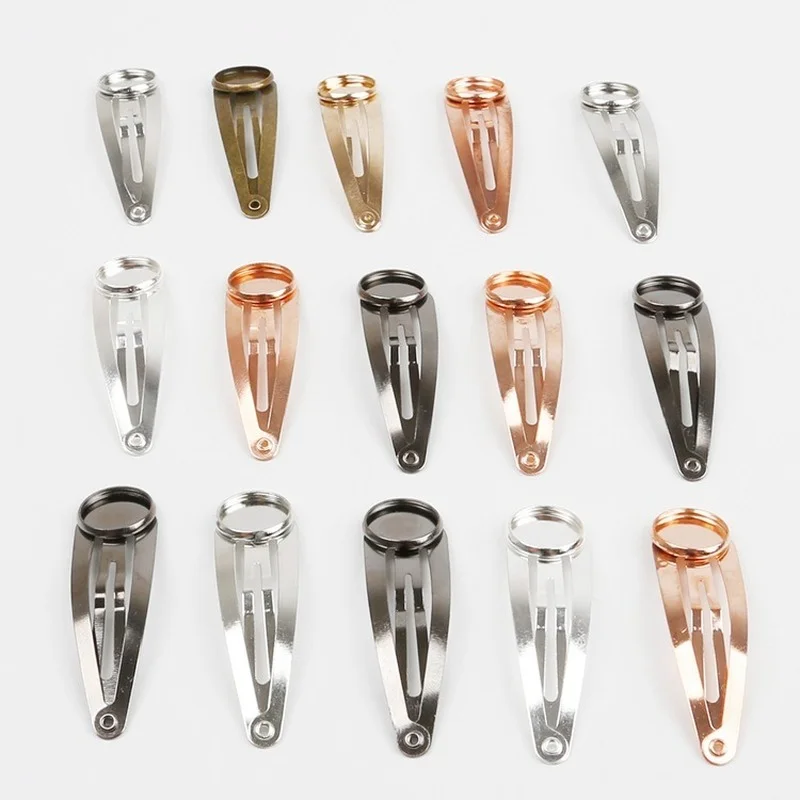 

Заколки для волос с родиевым и серебряным покрытием, 12 мм, 10 шт.