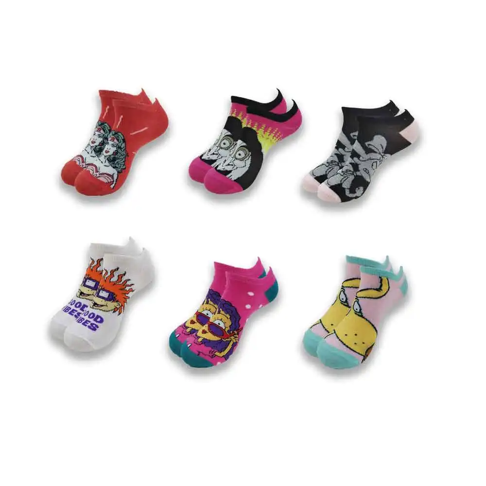 

Fashion Cartoon Printed Men's and Women's Boat Socks Breathable Invisible Low Ankle Soft Comfortable Socks in Summer