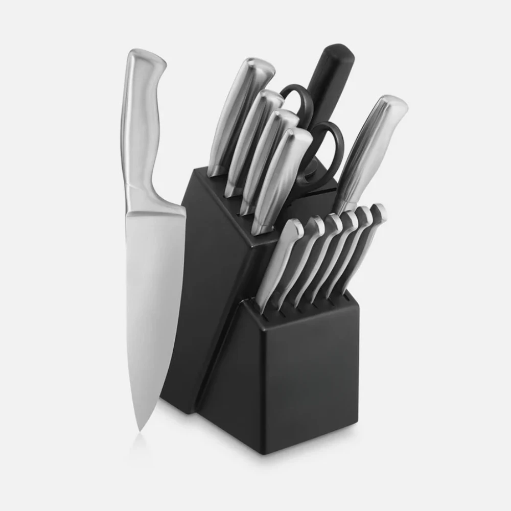 

15pc Stainless Steel Hollow Handle Cutlery Block Set
