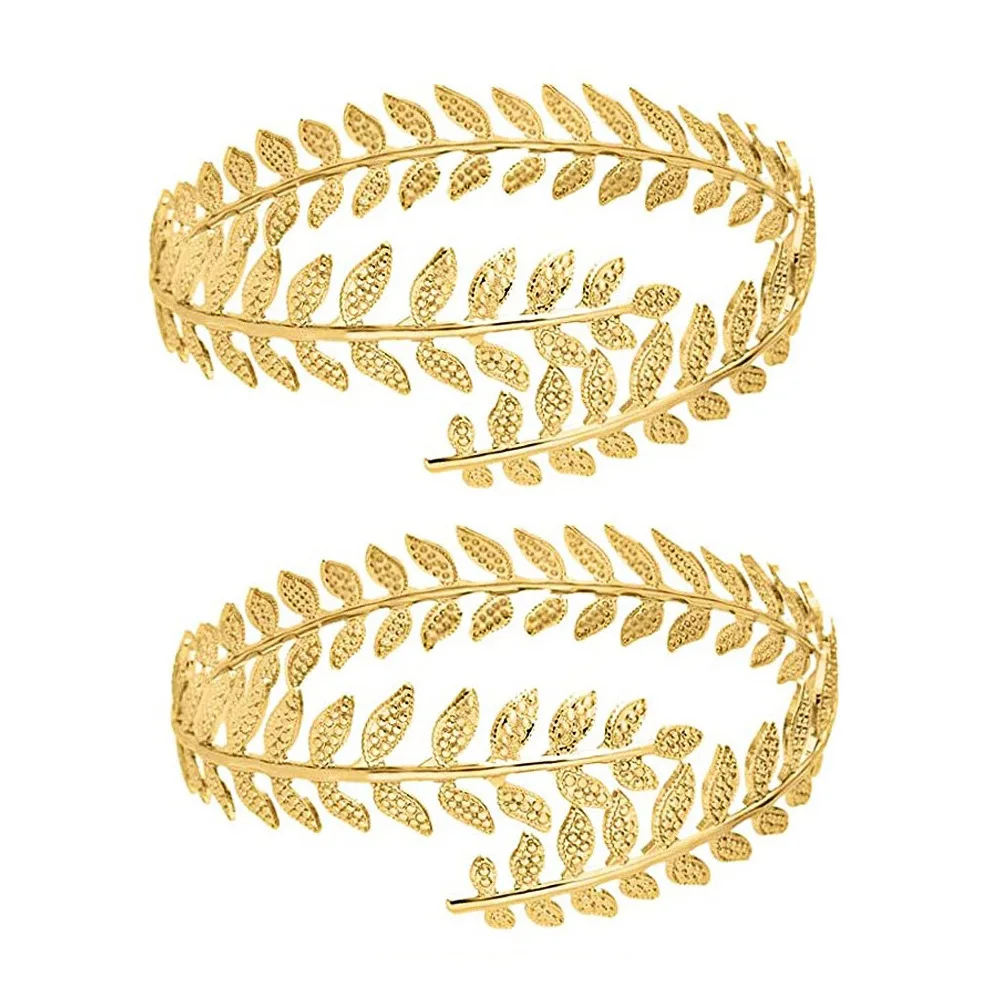 

New Bohemia Arm Bracelet for Women Girls Gold Color Mental Open Upper Arm Bangle Bracelet Simple Adjustable Armlet Armband