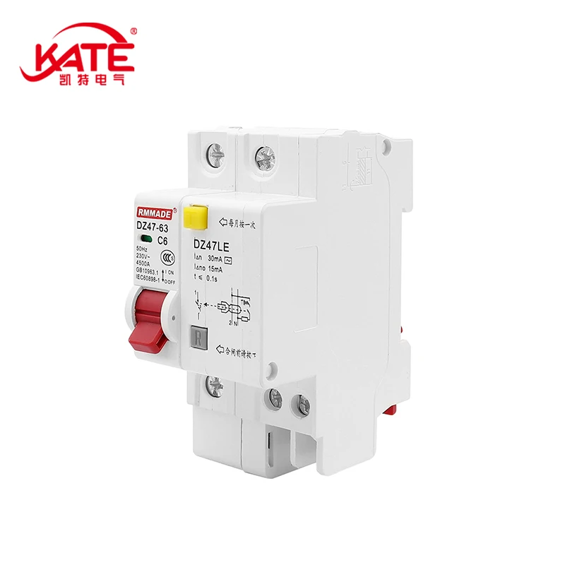 

AC DZ47LE RCD RCCB Residual Current Protector 230 400V 6A-63A MCB Din Rail Mount Disconnector Residual Current Circuit Breaker