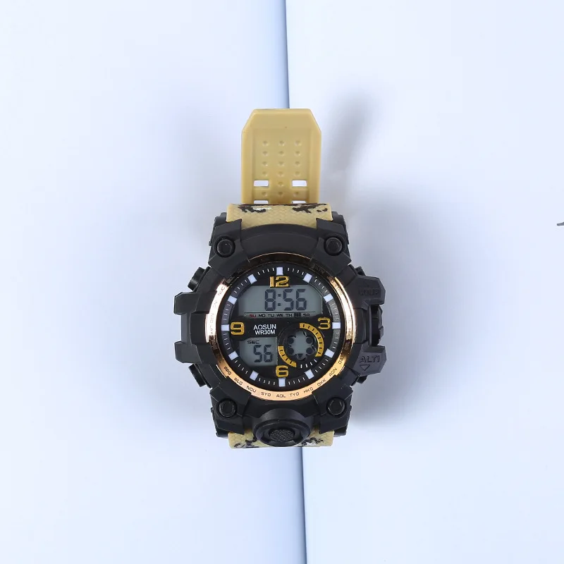 Fashion sports multifunctional electronic watch couple popular men's waterproof watch student Watch enlarge