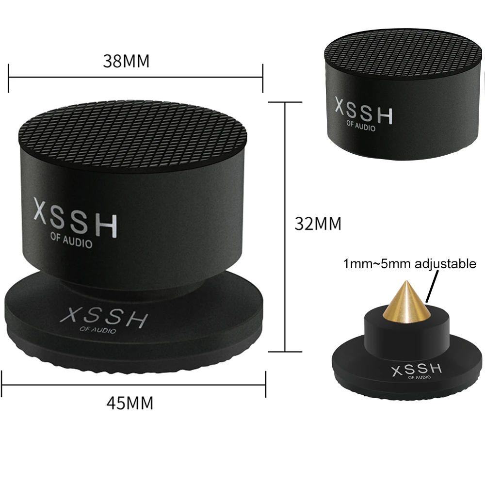 Новинка, обновленные звуковые шипы XSSH YIVO, пружинный амортизирующий вкладыш, шипы для динамиков Hi-Fi, звуковые аксессуары, алюминиевые изоляционные ножки