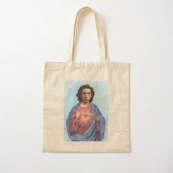 

Adam Driver Jesus Cot Canvas Bag Ladies Travel Grocery Shopper Designer Unisex Shoulder Bag Reusable Foldable Tote Handbag Women