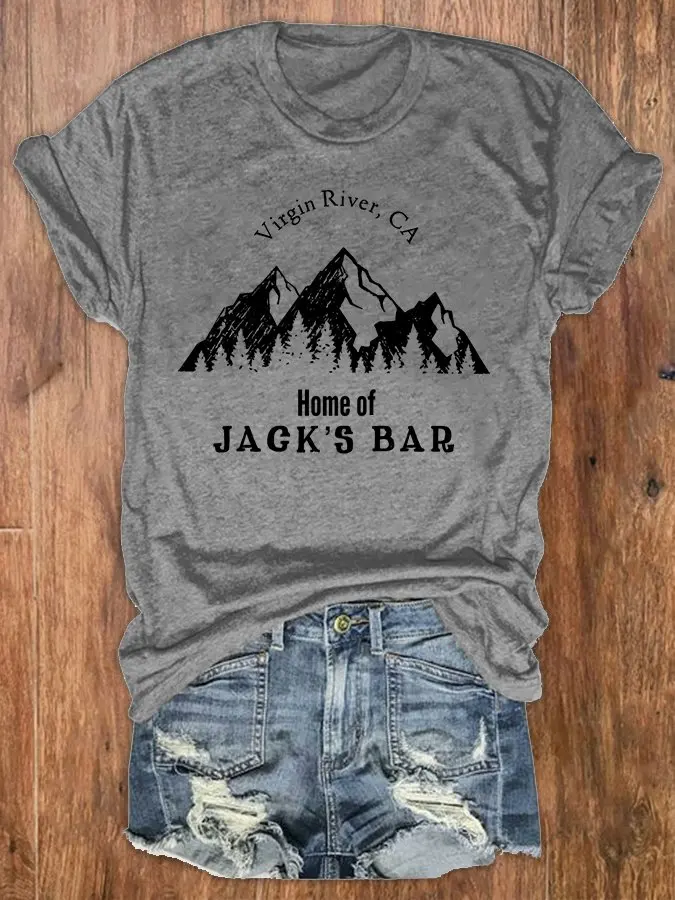 

Women's Jack's Bar Print Crew Neck T-Shirt