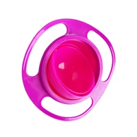 kids universal gyro bowl 360 rotate spill proof practical design children rotary balance solid feeding dishes plate tableware