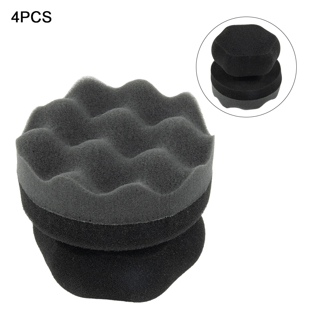 

Waxing Polishing Pads Applicator Black Car Tyre Brush Hex Grip Replacement Soft Sponge Tire Dressing New Useful