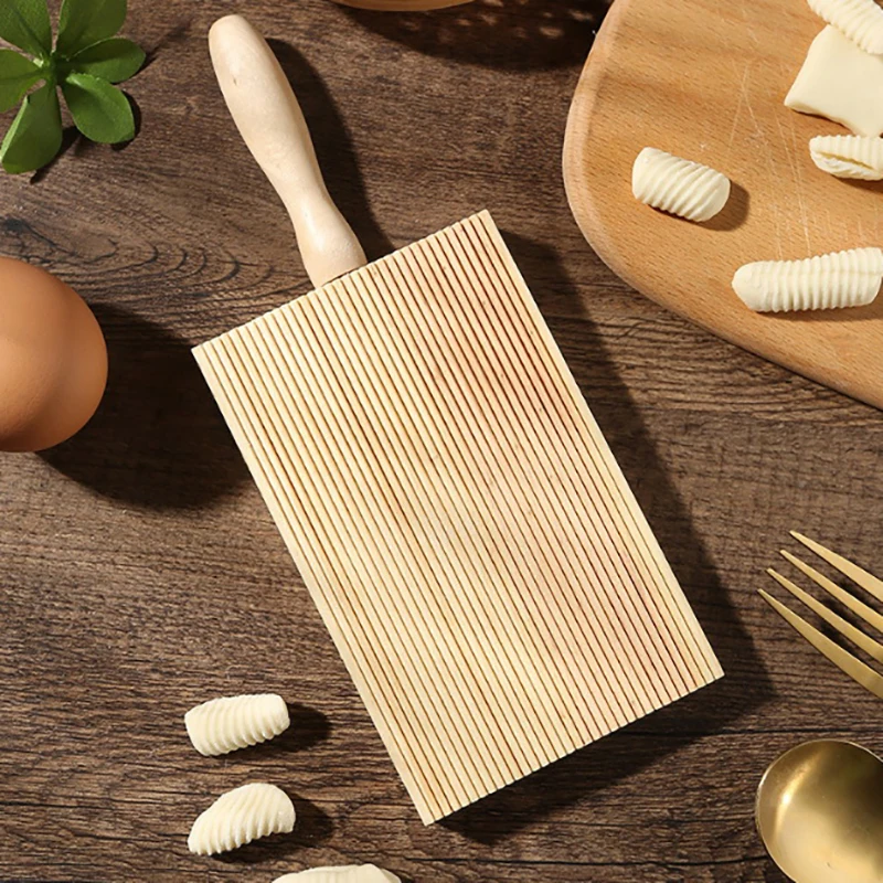 

Italian Fantes Gnocchi Board Wood Kitchen Baking Tool Pasta Maker Professional Embossed Rolling Pin Rolling Stick