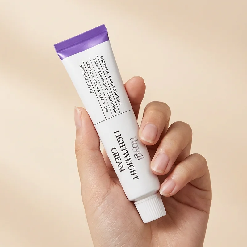 Фото Легкий крем для лица с центеллой азиатской, 20 г, увлажняющий и успокаивающий крем для сухой кожи, ежедневный уход за лицом для восстановления водного баланса №1