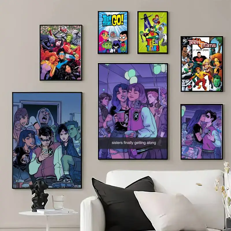 

cartoon teen t-titans POSTER Prints Wall Pictures Living Room Home Decoration