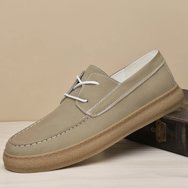 

Men's Genuine Leathe Casual Slip On Comfortable Light-Weight Loafers moccasin Driving Shoes for Male