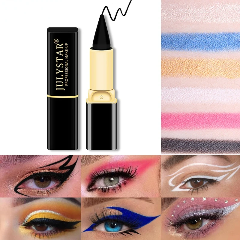 

Shiny Eye Liners Eyeshadow Waterproof Silver Rose Gold Color Glitter Sequins Eyeliner Eye Shadow Makeup Beauty Cosmetics