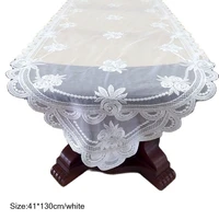 top quality lace mesh rose table runner wedding party supply christmas tablecover coffee dining tablecloth home table decoration