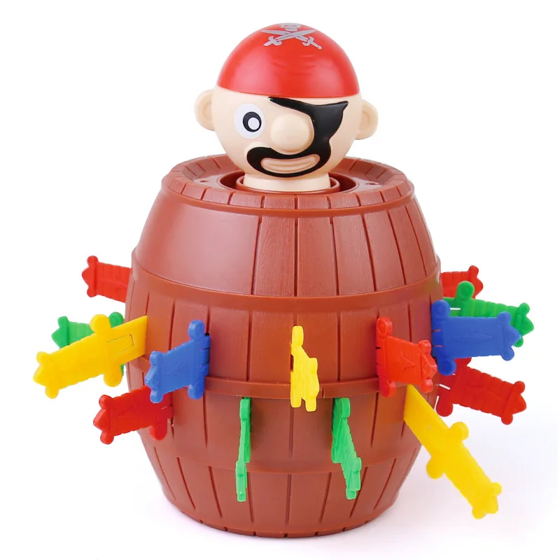 

Kids Funny Gadget Pirate Barrel Game Adult Novelty Funny Child Tricky Jokes Lucky Stab Pop Up Toy for Friend Party Gift Xmas