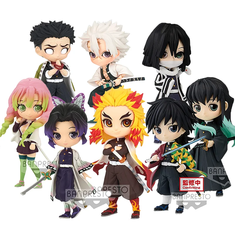 

Anime Demon Slayer Qposket Petit Figure Toy Kochou Shinobu Kanroji Mitsuri Uzui Q Version PVC Action Model Collection Doll Toys