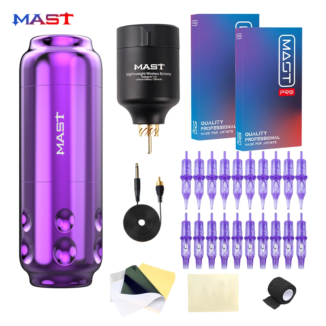 

Mast Sensor Custom Brushless Motor Machine Kit With Rechargeable Adapter Battery 4.0mm Stroke Tattoo Pen Mast Pro Cartridge Set