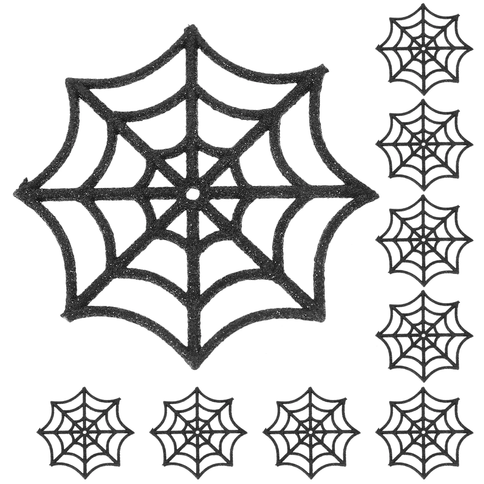 

10 Pcs Halloween Decorations Party Spider Web Venue Setting Props Wall Plastic Haunted House