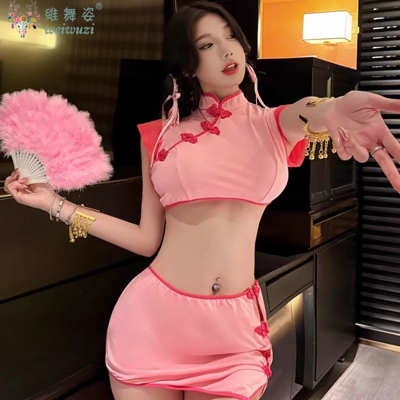 Фото Хэллоуин для взрослых женщин короткий костюм Cheongsam горничная горячий сексуальный костюм для ролевых игр униформа искушение экзотический необычный костюм для косплея №1