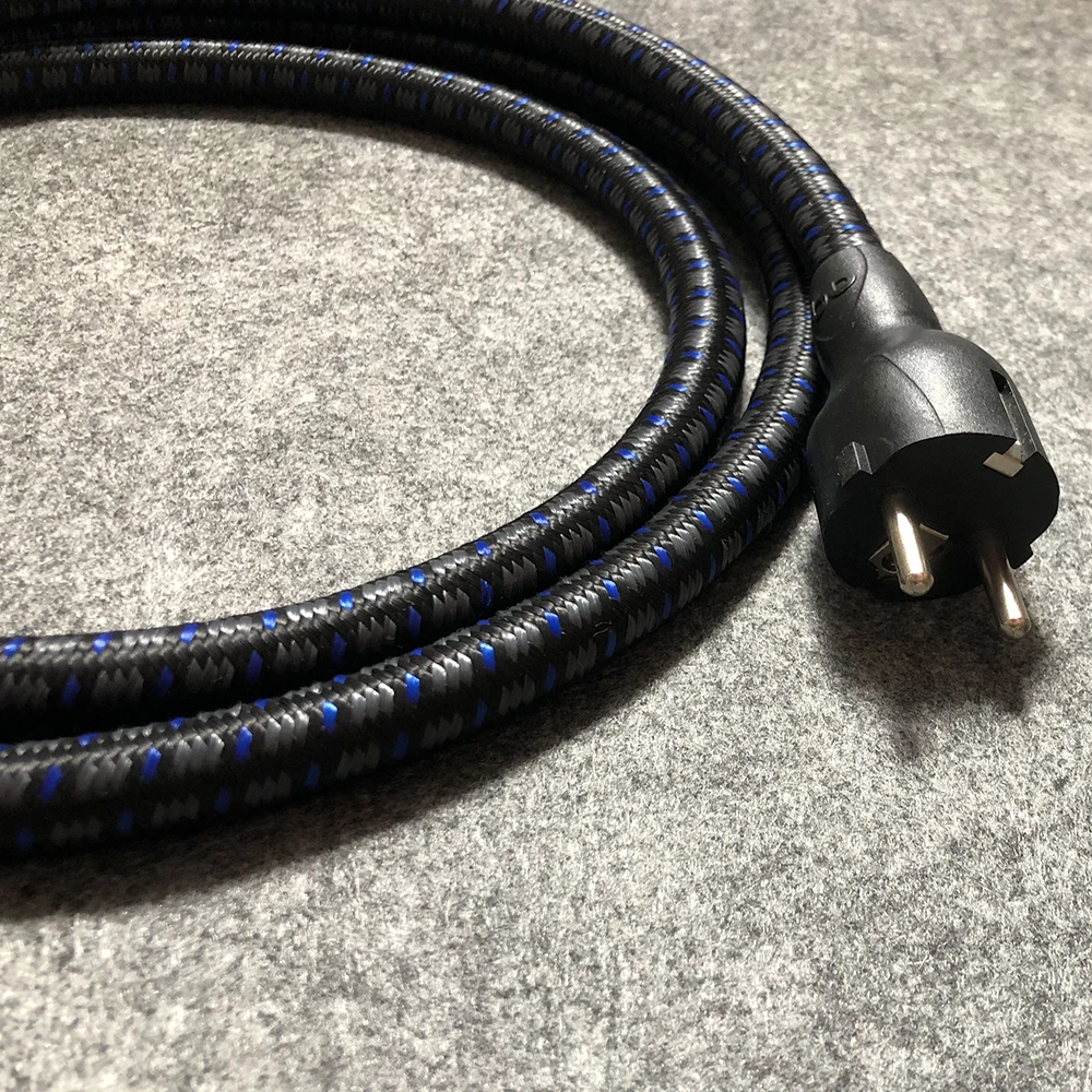 High quality NRG 4 HIFI Audio Power Cable Power Cord US & EU Schuko Plug 2.0m/6.6ft