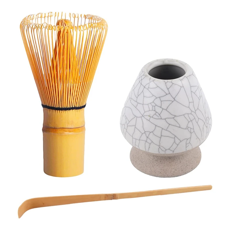 

3 Pieces-Handmade Bamboo Whisk And Traditional Tea Spoon Whisk-The Perfect Kit For Making Japanese Matcha