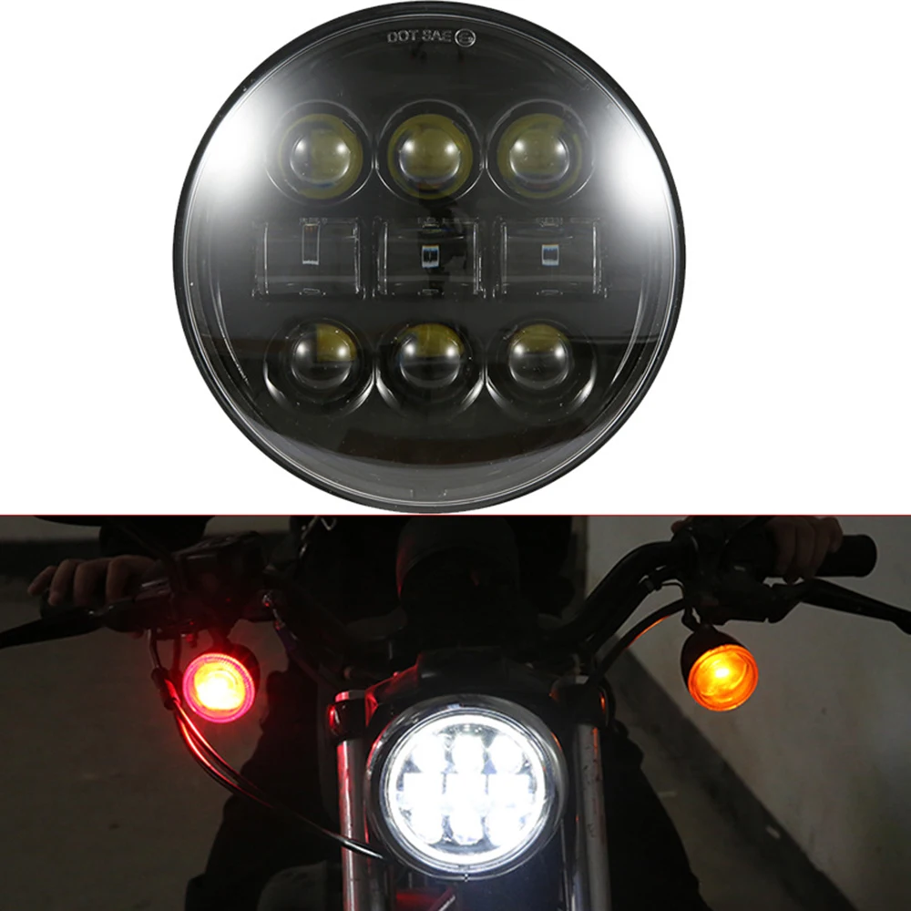 

5.75 Inch Motorcycle Round Led Headlight Assembly Headlights for 883 Harley Dyna Sportster XL883 XL1200