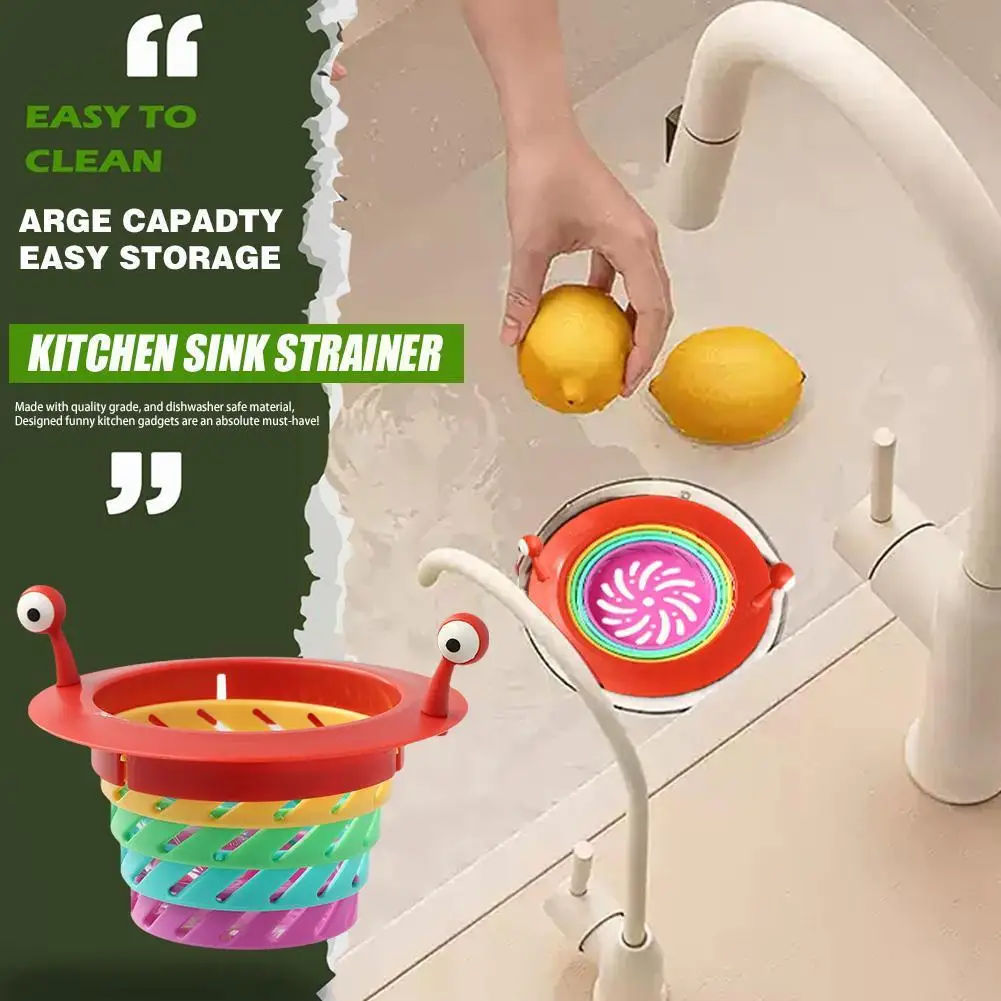

Kitchen Sink Filter Rainbow Silicone Mesh Sink Strainer Screen Trap Filter Waste Sink Bathroom Hole Strainer Drain Filter N2U0