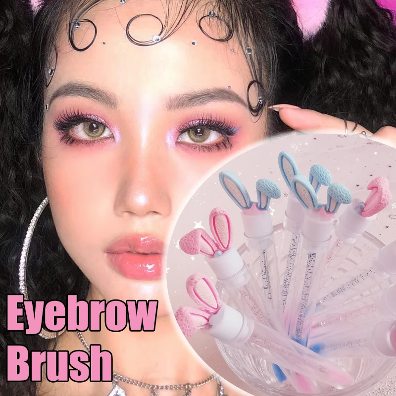 

Cute Y2K Rabbit Ear Eyebrow Brushes Disposable Brow Perm Brush with Tube Brow Lift Tool 5Pcs/Lot Eyelash Comb Lash Accessories