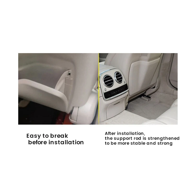 Car Front Seat Back Backrest Support Barcket Trim Replacement For Mercedes Benz S Class W222 2014-2020 Parts Brown