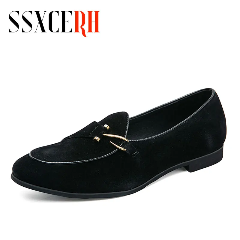 

Лоферы мужские без шнуровки, дышащие однотонные, повседневная обувь, классические, большие размеры 38-46