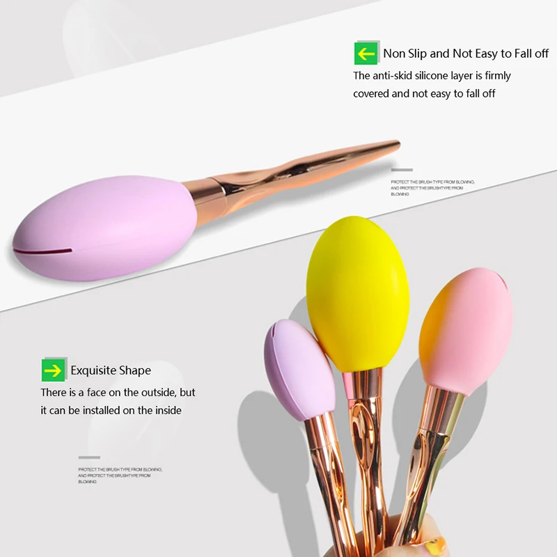 Силиконовый держатель для кистей макияжа защита от пыли 3 шт.