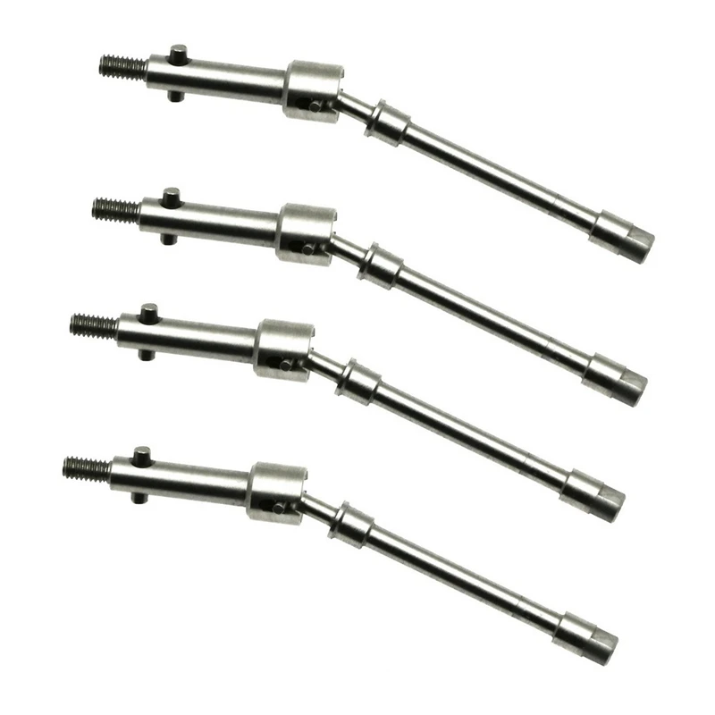 

4X Metal Steel Front Axle Drive Shaft CVD For Axial SCX24 90081 1/24 RC Crawler Car Upgrade Parts Accessories