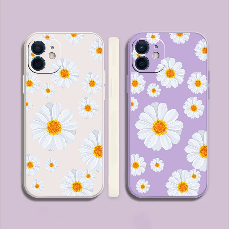 

Daisy Flower Colored Phone Case For iPhone 12 13 11 Pro Max Mini 11 Pro Max X XR XS MAX SE2020 8 7 Plus 6 6S Plus NEW Back Cover