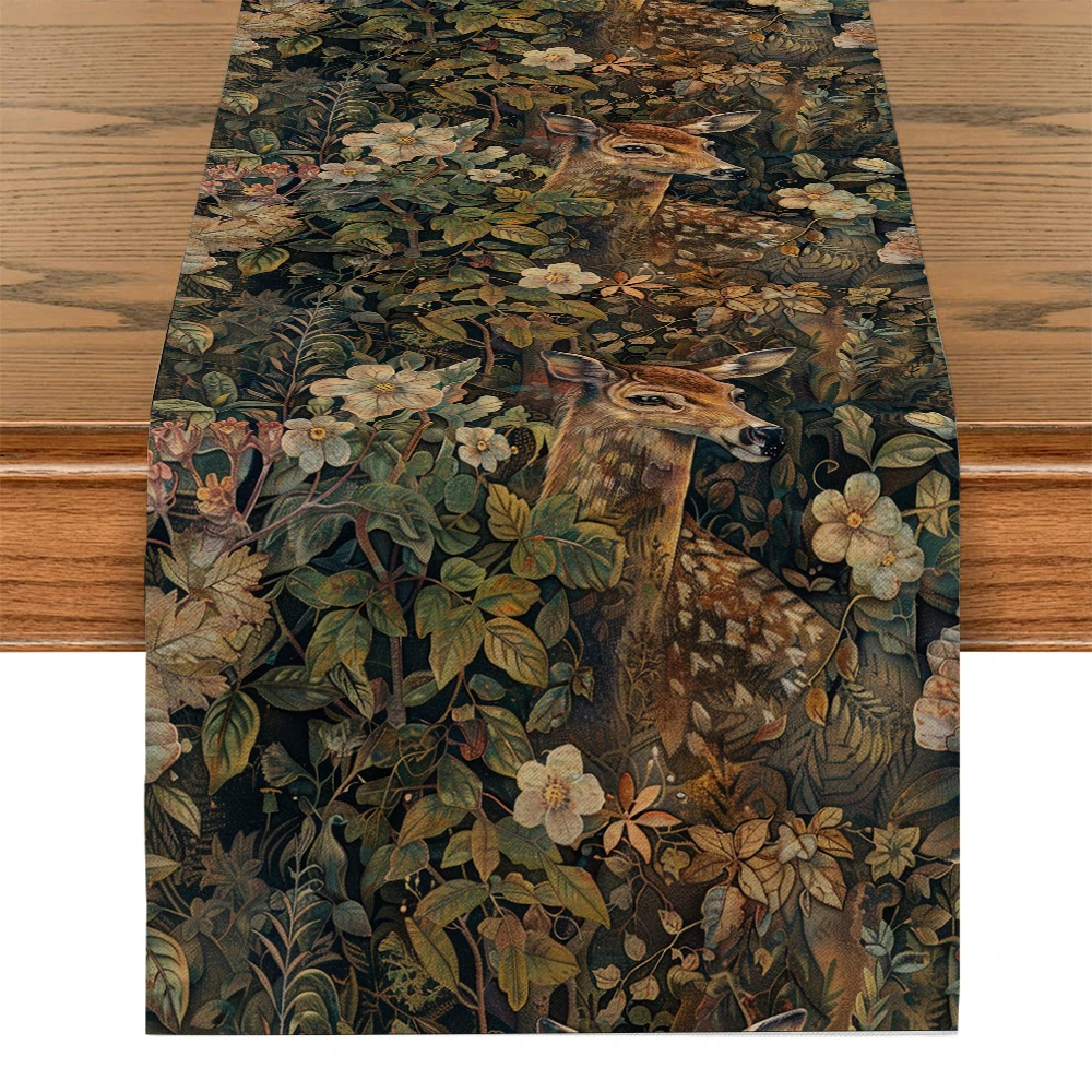 

Скатерть-дорожка William Morris Plant Deer Fox из полиэстера