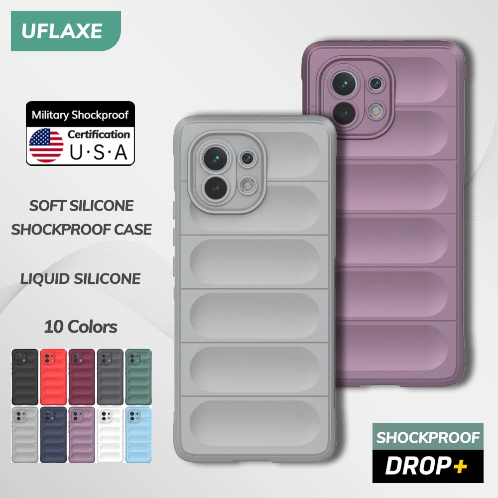 UFLAXE Original Soft Silicone Case for Xiaomi Mi 11 / 11 Pro Shockproof anti-slip Back Cover Casing