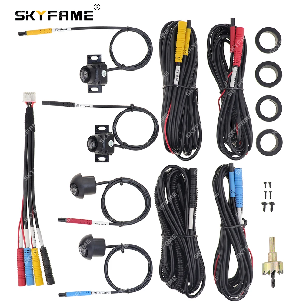 

16-контактный автомобильный адаптер жгут проводов SKYFAME, декодирующий Android-кабель питания для панорамной камеры на 360 градусов