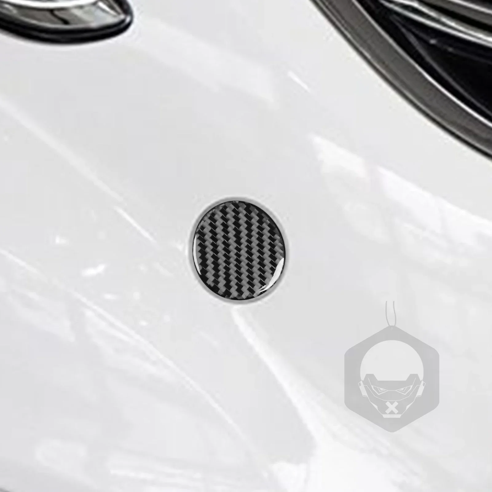Для Hyundai Sotana 2015 — 2017 настоящее углеродное волокно автомобильный крючок крышка