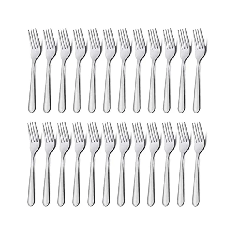 

24 Pieces Dinner Forks Set 7.1 Inch Silver Stainless Steel Dinner Forks, Forks Silverware, Forks For Home Kitchen